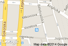 mapa - Vocelova 7, Praha 2, 120 00